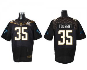 Jerseys Factory Cheap Nike Panthers #35 Mike Tolbert Black 2016