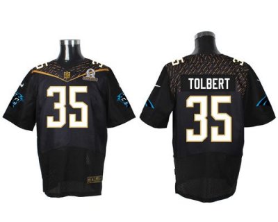 Jerseys Factory Cheap Nike Panthers #35 Mike Tolbert Black 2016