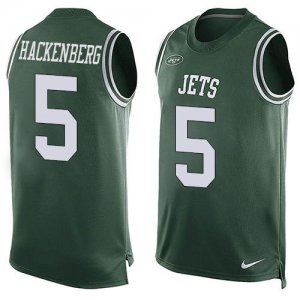 Jerseys Factory Cheap Nike Jets #5 Christian Hackenberg Green Te