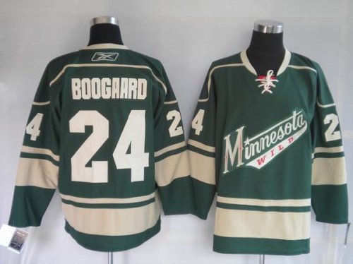 Jerseys Factory Cheap Wild #24 Derek Boogaard Embroidered Green