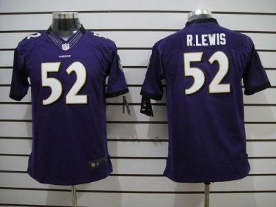 Jerseys Factory Cheap Nike Ravens #52 Ray Lewis Purple Team Colo