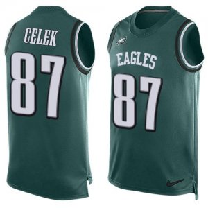 Jerseys Factory Cheap Nike Eagles #87 Brent Celek Midnight Green