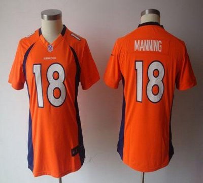 Jerseys Factory Cheap Nike Broncos #18 Peyton Manning Orange Tea