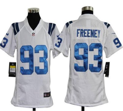 Jerseys Factory Cheap Nike Colts #93 Dwight Freeney White Youth