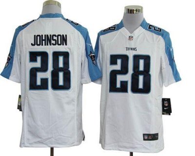 Jerseys Factory Cheap Nike Titans #28 Chris Johnson White Men's