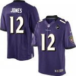 Jerseys Factory Cheap Nike Ravens #12 Jacoby Jones Purple Team C