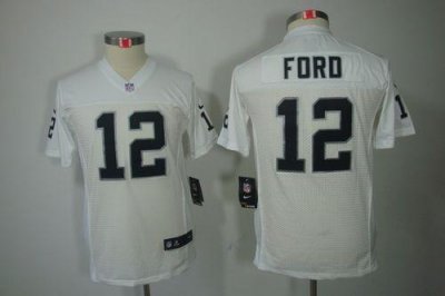 Jerseys Factory Cheap Nike Raiders #12 Jacoby Ford White Youth E
