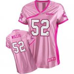 Jerseys Factory Cheap Nike 49ers #52 Patrick Willis Pink Women's