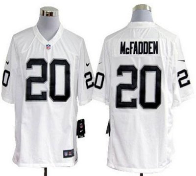 Jerseys Factory Cheap Nike Raiders #20 Darren McFadden White Men