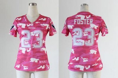 Jerseys Factory Cheap Nike Texans #23 Arian Foster Pink Women's