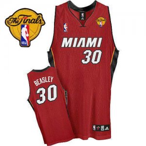 Jerseys Factory Cheap Heat #30 Michael Beasley Red Finals Patch