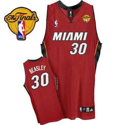 Jerseys Factory Cheap Heat #30 Michael Beasley Red Finals Patch