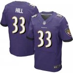 Jerseys Factory Cheap Nike Ravens #33 Will Hill Purple Team Colo