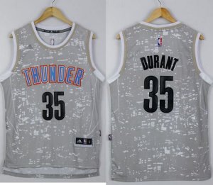 Jerseys Factory Cheap Thunder #35 Kevin Durant Grey City Light S