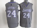Jerseys Factory Cheap Lakers #24 Kobe Bryant Grey Graystone Fash