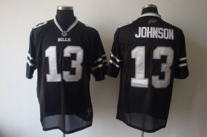Jerseys Factory Cheap Bills #13 Steve Johnson Black Shadow Stitc