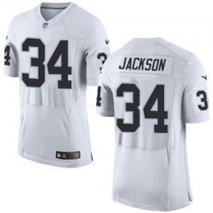 Jerseys Factory Cheap Nike Raiders #34 Bo Jackson White Men's St