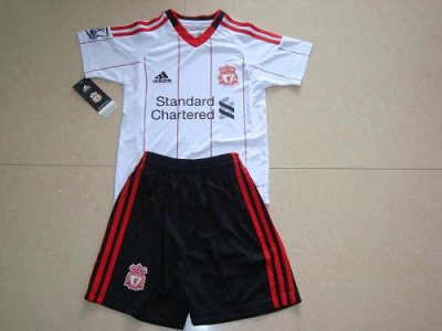 Jerseys Factory Cheap Liverpool Blank White Away Kid Soccer Club