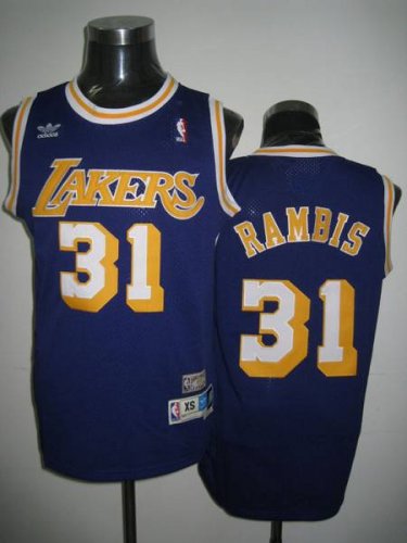 Jerseys Factory Cheap Lakers #31 Kurt Rambis Stitched Purple Thr
