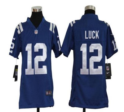 Jerseys Factory Cheap Nike Colts #12 Andrew Luck Royal Blue Team