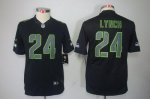 Jerseys Factory Cheap Nike Seahawks #24 Marshawn Lynch Black Imp