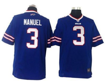 Jerseys Factory Cheap Nike Bills #3 EJ Manuel Royal Blue Team Co