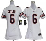 Jerseys Factory Cheap Nike Bears #6 Jay Cutler White Women's Emb