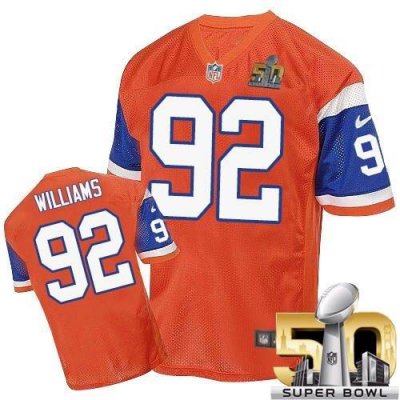 Jerseys Factory Cheap Nike Broncos #92 Sylvester Williams Orange