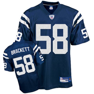 Jerseys Factory Cheap Colts #58 Gary Brackett Blue Stitched NFL
