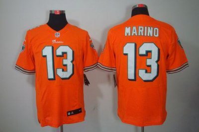 Jerseys Factory Cheap Nike Dolphins #13 Dan Marino Orange Altern