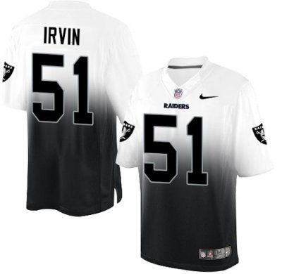 Jerseys Factory Cheap Nike Raiders #51 Bruce Irvin White/Black M