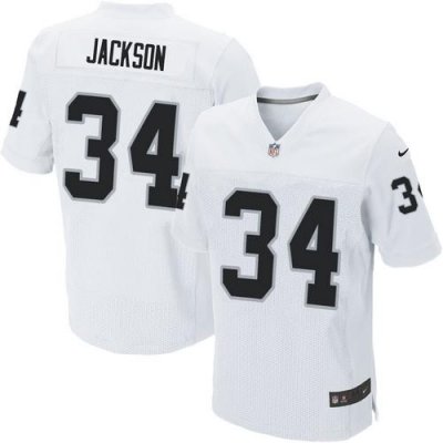 Jerseys Factory Cheap Nike Raiders #34 Bo Jackson White Men's Em