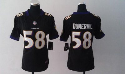 Jerseys Factory Cheap Nike Ravens #58 Elvis Dumervil Black Alter