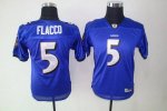 Jerseys Factory Cheap Ravens #5 Joe Flacco Purple Embroidered Yo