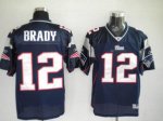 Jerseys Factory Cheap Patriots #12 Tom Brady Dark Blue Stitched