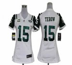 Jerseys Factory Cheap Nike Jets #15 Tim Tebow White With C Patch