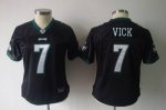 Jerseys Factory Cheap Eagles #7 Michael Vick Black Women's Alter