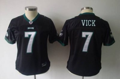 Jerseys Factory Cheap Eagles #7 Michael Vick Black Women's Alter