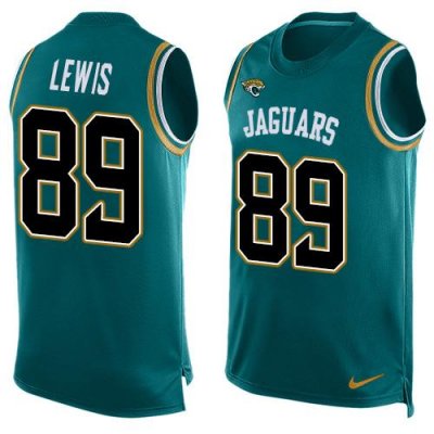 Jerseys Factory Cheap Nike Jaguars #89 Marcedes Lewis Teal Green