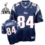 Jerseys Factory Cheap Patriots #84 Deion Branch Dark Blue Super