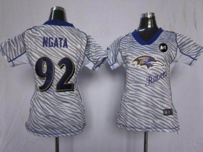 Jerseys Factory Cheap Nike Ravens #92 Haloti Ngata Zebra With Ar
