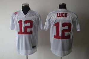 Jerseys Factory Cheap Cardinal #12 Andrew Luck White Embroidered