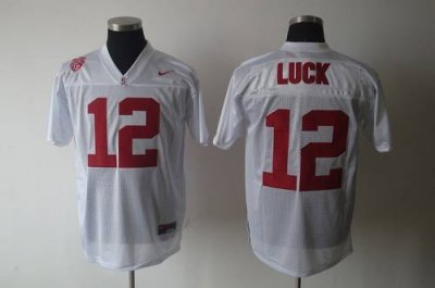 Jerseys Factory Cheap Cardinal #12 Andrew Luck White Embroidered