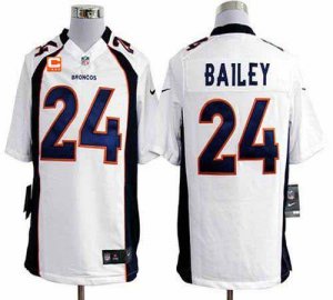 Jerseys Factory Cheap Nike Broncos #24 Champ Bailey White With C