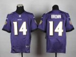 Jerseys Factory Cheap Nike Ravens #14 Marlon Brown Purple Team C