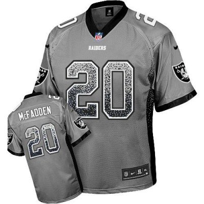 Jerseys Factory Cheap Nike Raiders #20 Darren McFadden Grey Men'