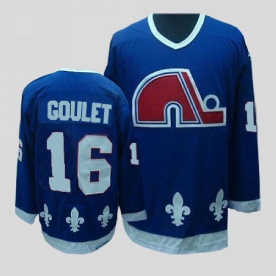Jerseys Factory Cheap Nordiques #16 Michel Goulet Embroidered CC - Click Image to Close