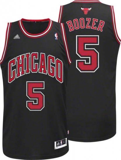 Jerseys Factory Cheap Revolution 30 Bulls #5 Carlos Boozer Black - Click Image to Close