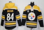 Jerseys Factory Cheap Nike Steelers #84 Antonio Brown Black Sawy