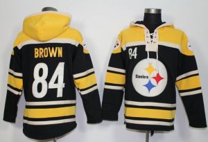 Jerseys Factory Cheap Nike Steelers #84 Antonio Brown Black Sawy